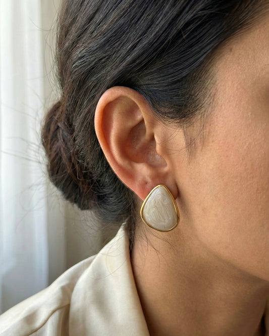 Blush Triangle Studs