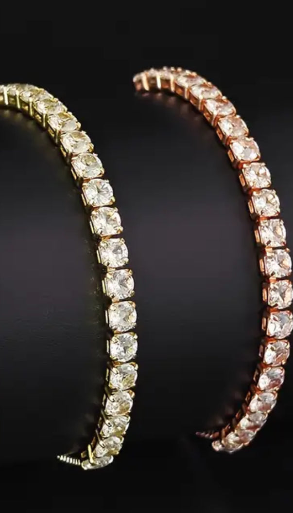 Adjustable Tennis Bracelet – Sparkling CZ Diamond Look