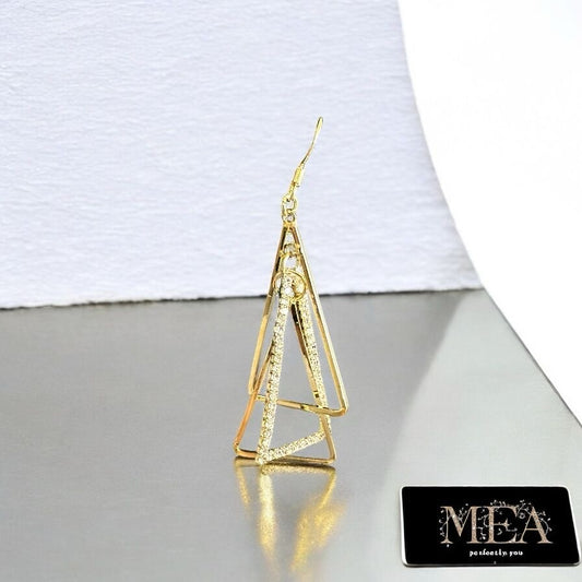 Gleaming Geometric Gold Earrings – MEA Jewelry