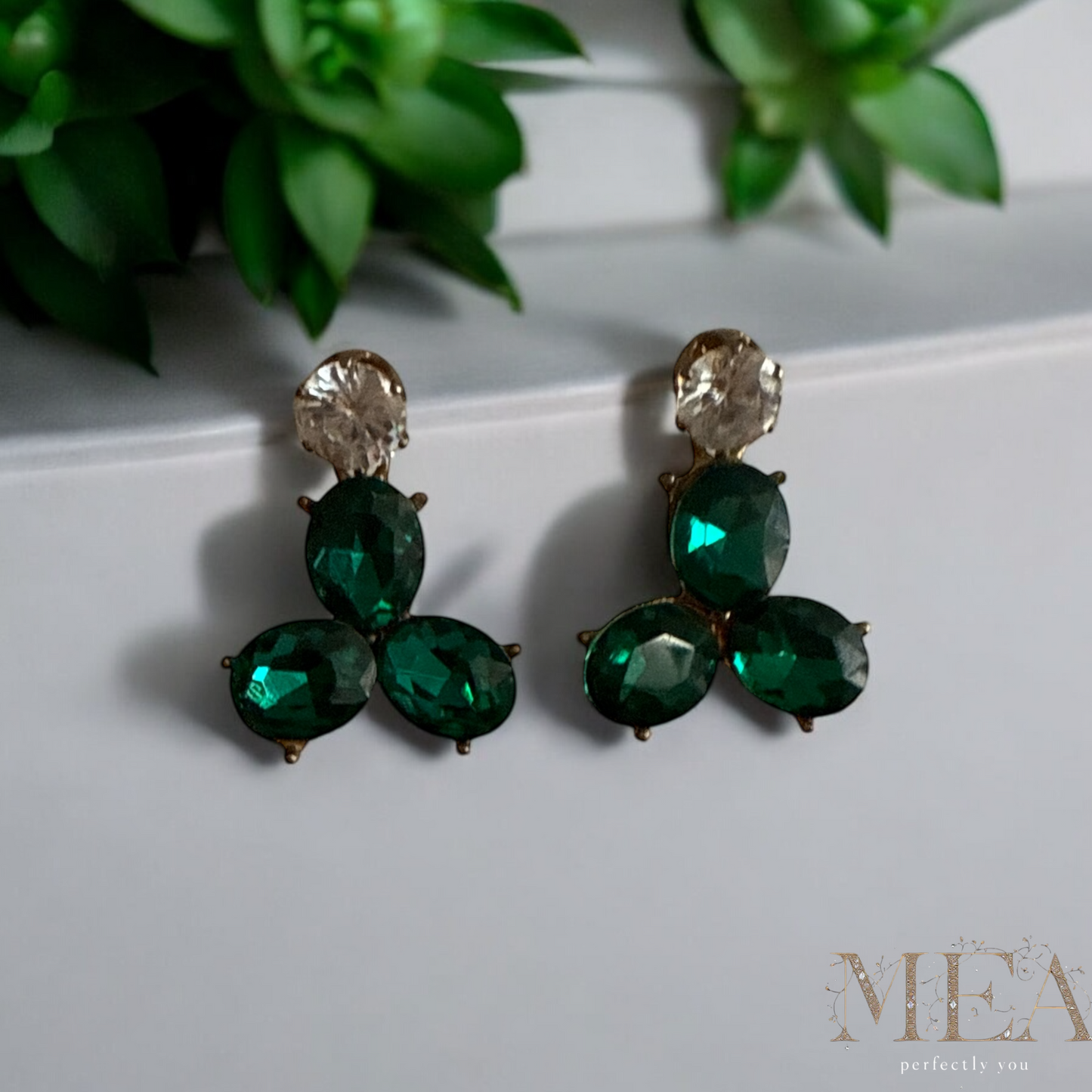 Three-Stone Earrings