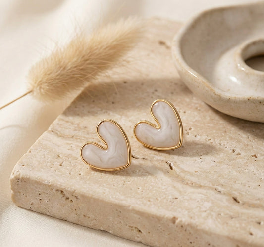 Heart Wave Studs