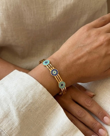 Triple Protection Evil Eye Bracelet