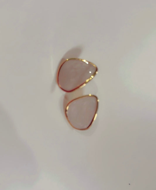 Blush Triangle Studs