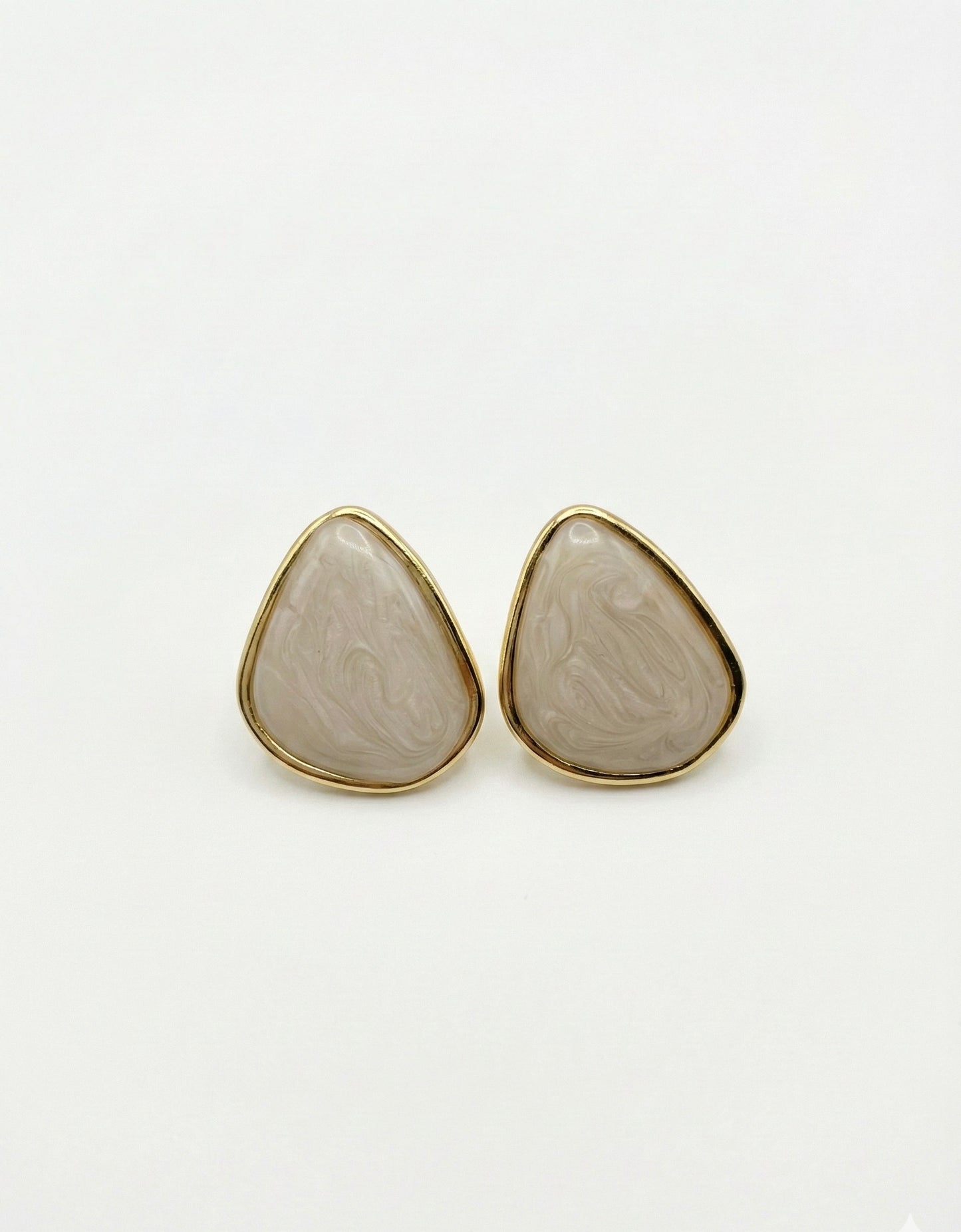 Blush Triangle Studs