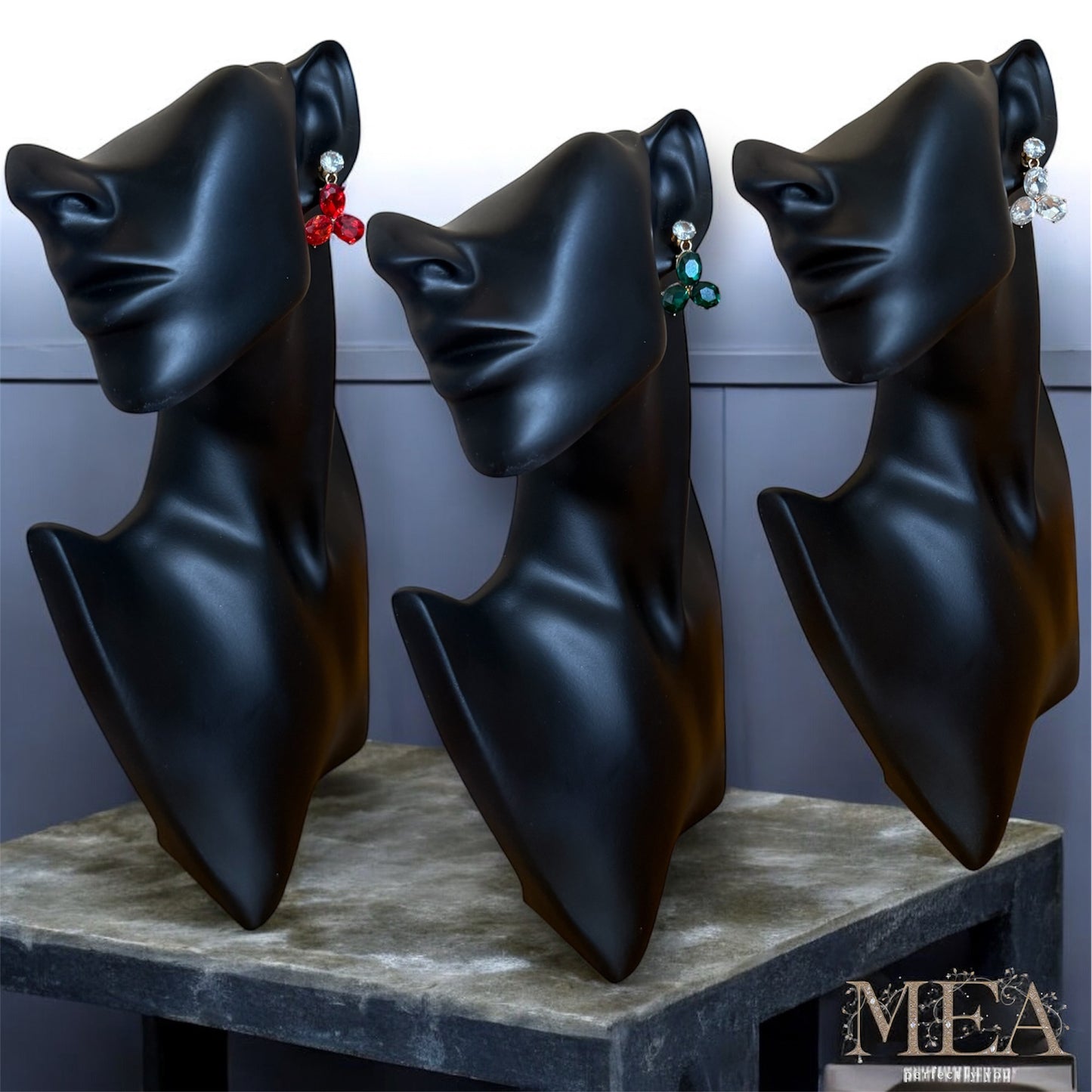 Three-Stone Earrings