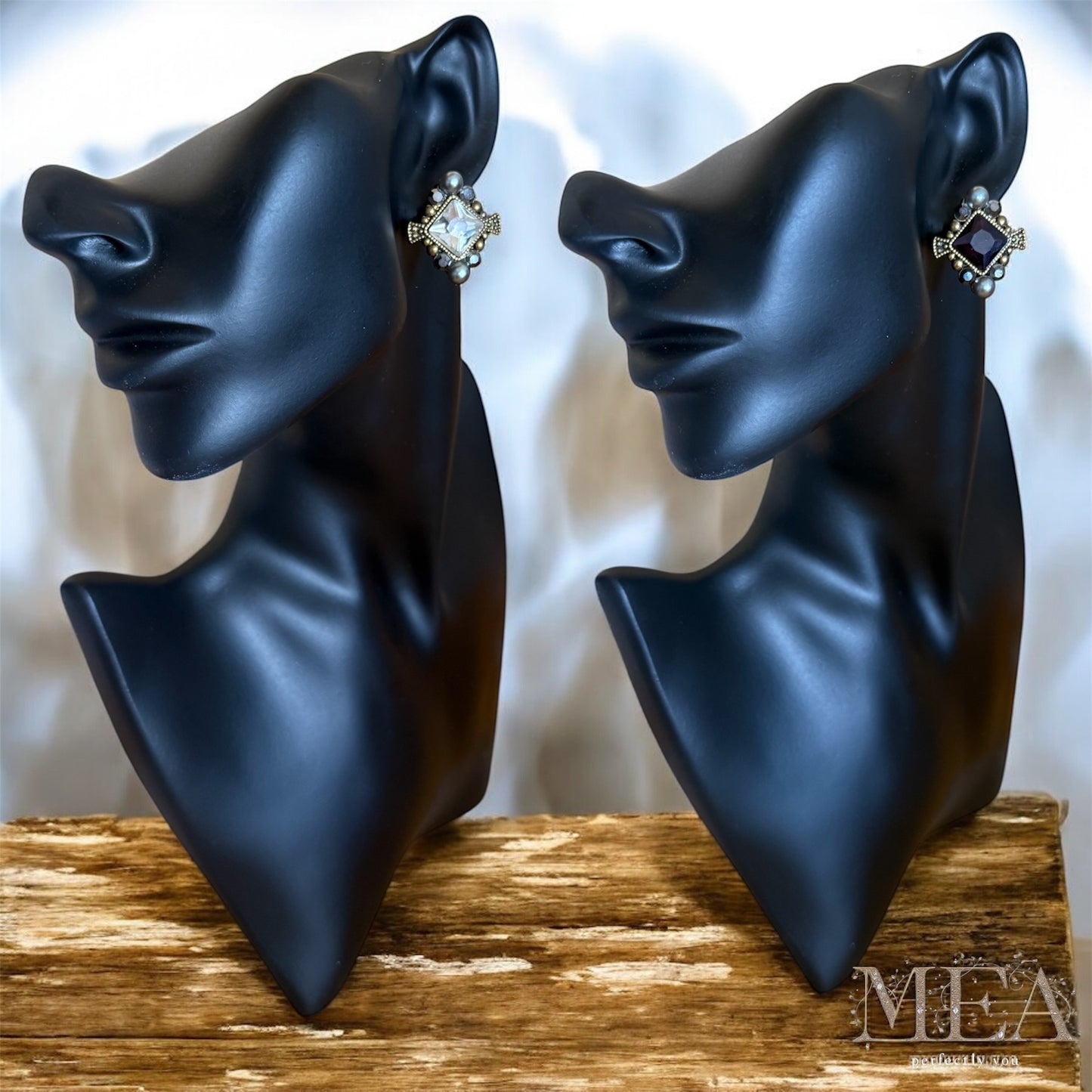 One-Stone Diamond Shape Stud Earrings