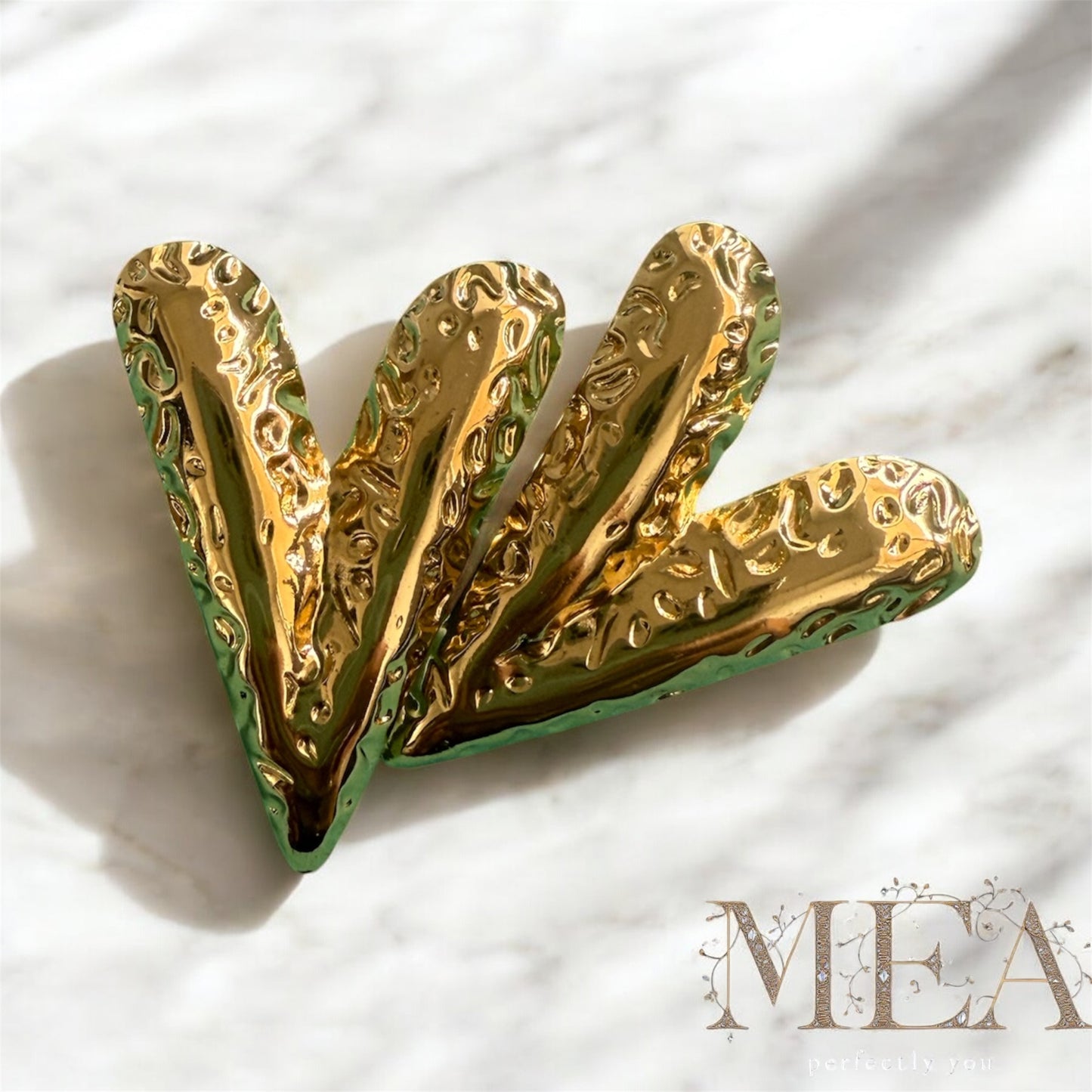Zeyna Molten Textured Drop Earrings