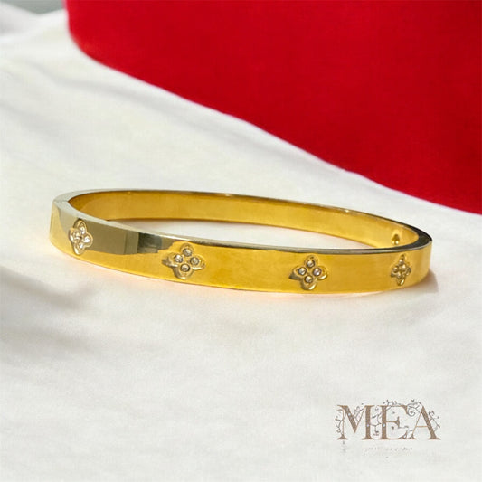MEA Collection - Gold Blossom Bangle Bracelet