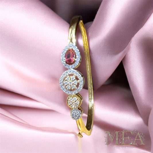 MEA Collection - Gemstone Radiance Gold Bangle